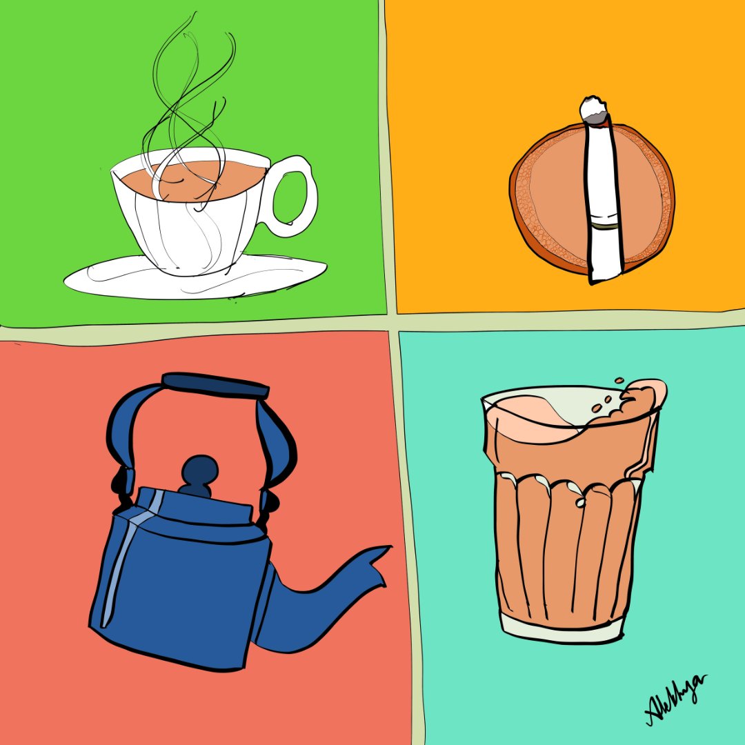 Chai illustration series by Alekhya
